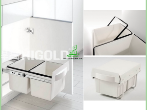 Thùng rác 2 ngăn âm tủ bếp Higold - 307013