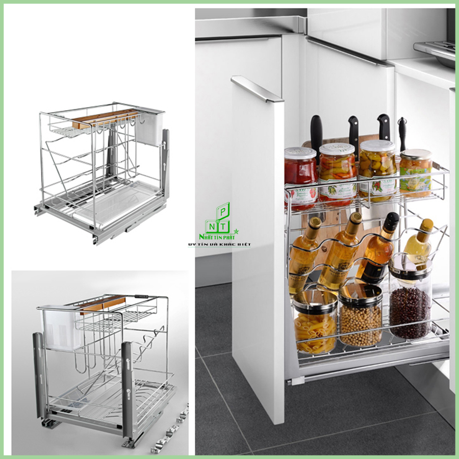 Kệ gia vị inox 3 tầng đa năng Higold 306051