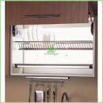 Kệ úp chén 2 tầng inox âm tủ trên Higold 401070