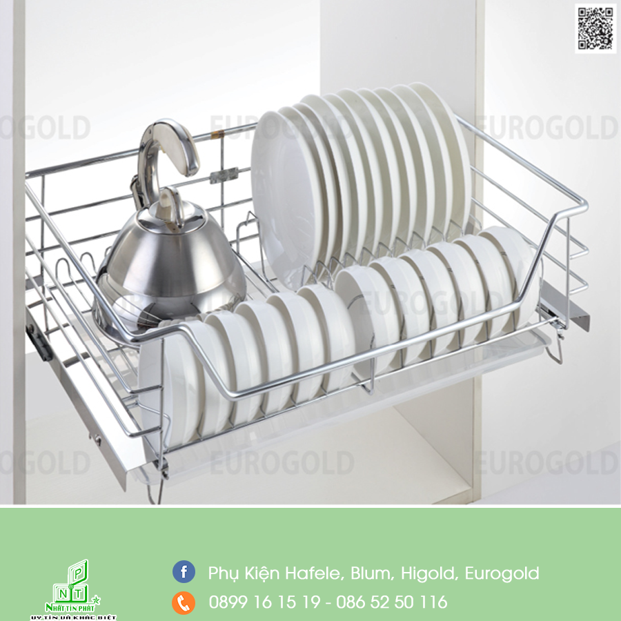 Kệ úp chén inox tủ bếp dưới thương hiệu Eurogold