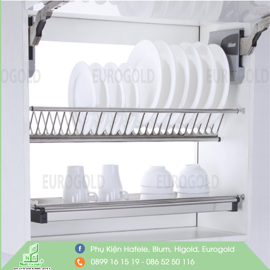 Kệ úp chén inox tủ bếp trên thương hiệu Eurogold