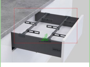 Bộ phụ kiện chia hộc tủ cho ray hộp Hafele 900mm 552.55.315