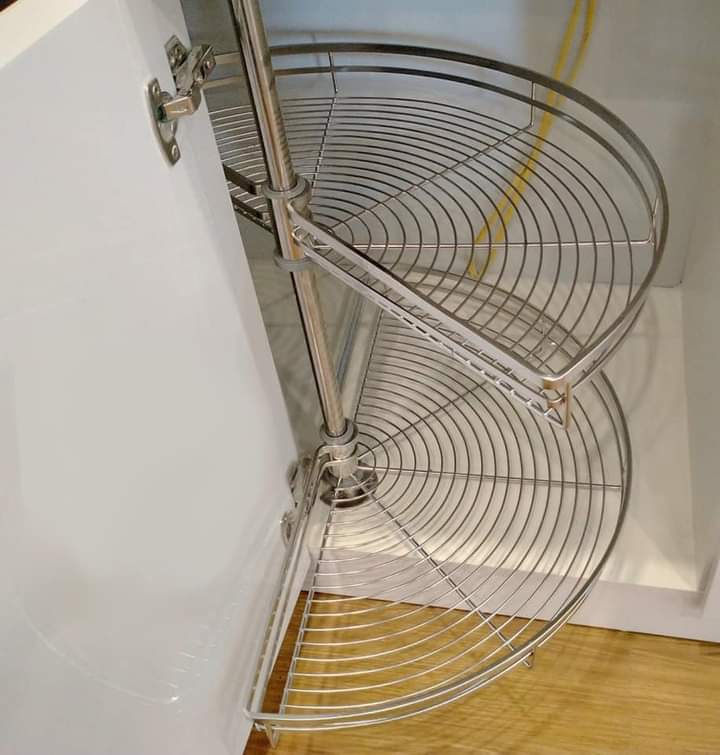 Kệ góc xoay 180 độ inox 304 nan dẹt EPL180A - Ảnh 2
