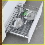 Kệ xoong nồi ray giảm chấn inox 304 nan Oval EPV5070F