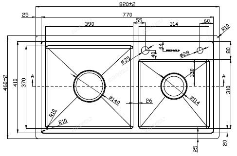 Chậu rửa bát inox 304 Eurogold EUC28247EA - Ảnh 2